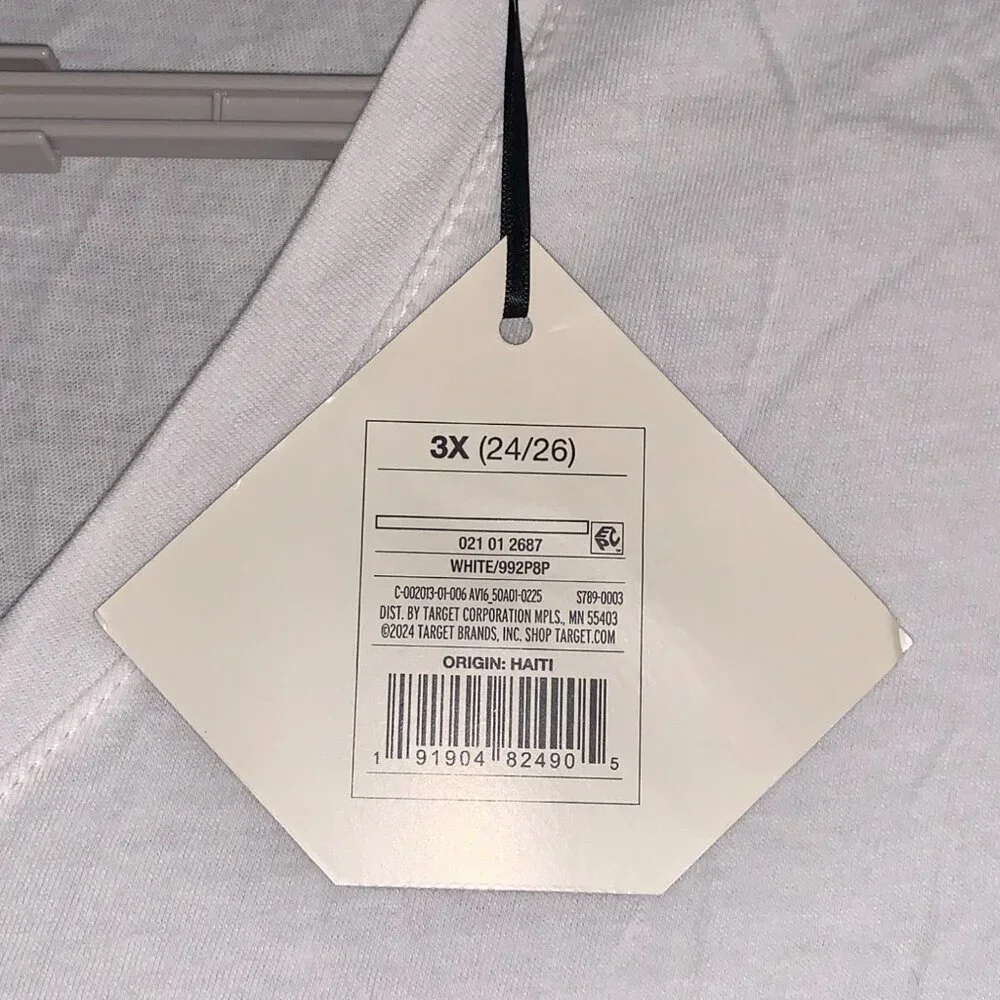 Ava & Viv Womens Plus Size White V-Neck Basic Tee Soft Cotton Casual Top - Picture 10 of 12